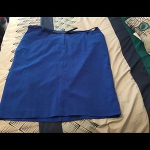 Calvin Klein 16W Royal Blue Pencil Skirt w/ belt